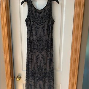 Pissarro Nights blue/gray beaded formal dress